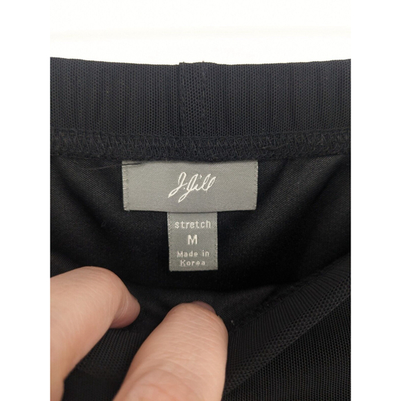 J Jill‎ Black Mesh Sheer Maxi Skirt Womens Medium - Picture 6 of 10